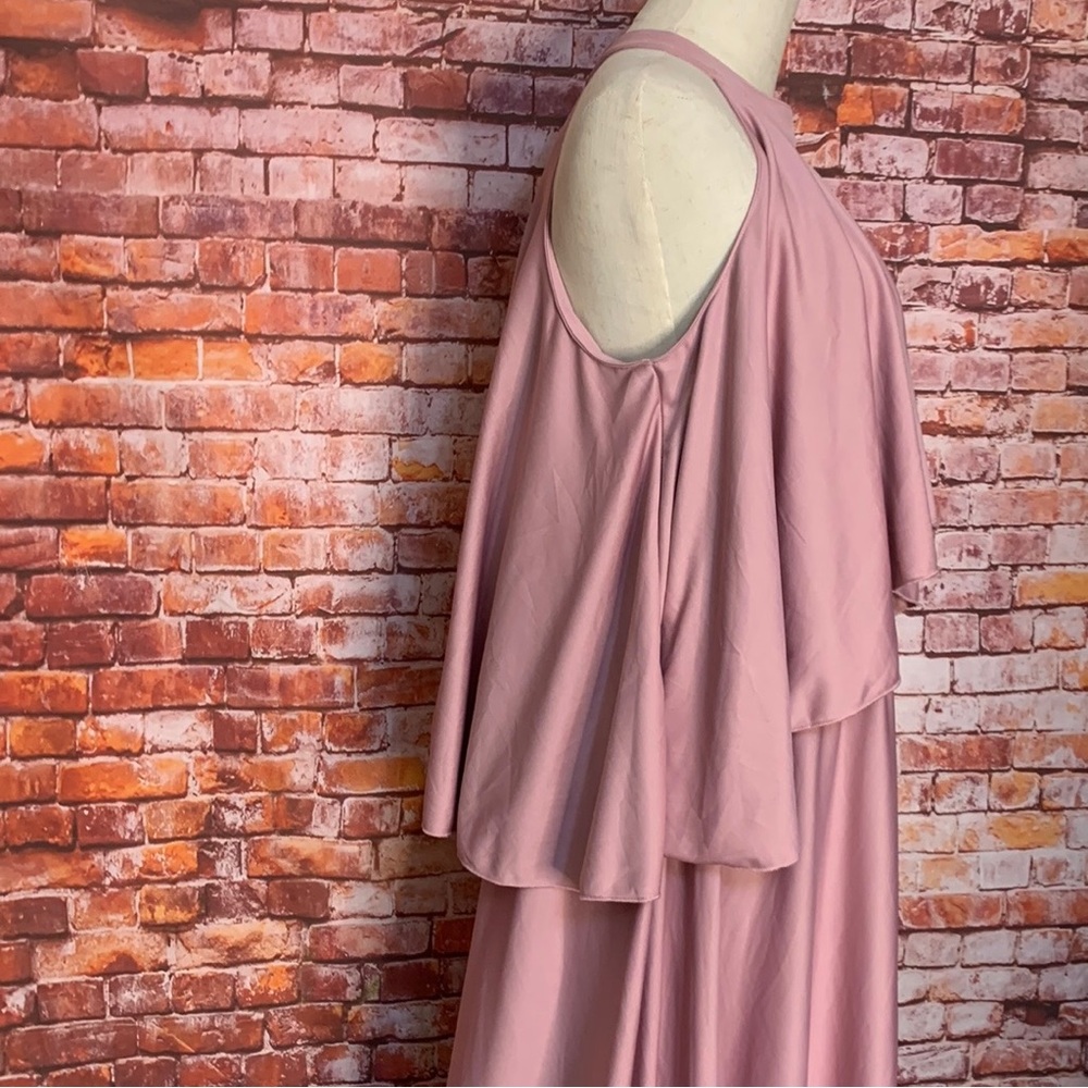 Koh Koh Dusty Rose Sleeveless Halter Maxi Dress - Picture 6 of 16